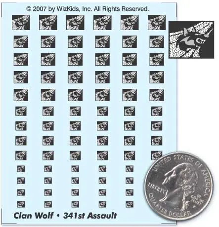 Clan Wolf 341St Assault Cluster Decals 1