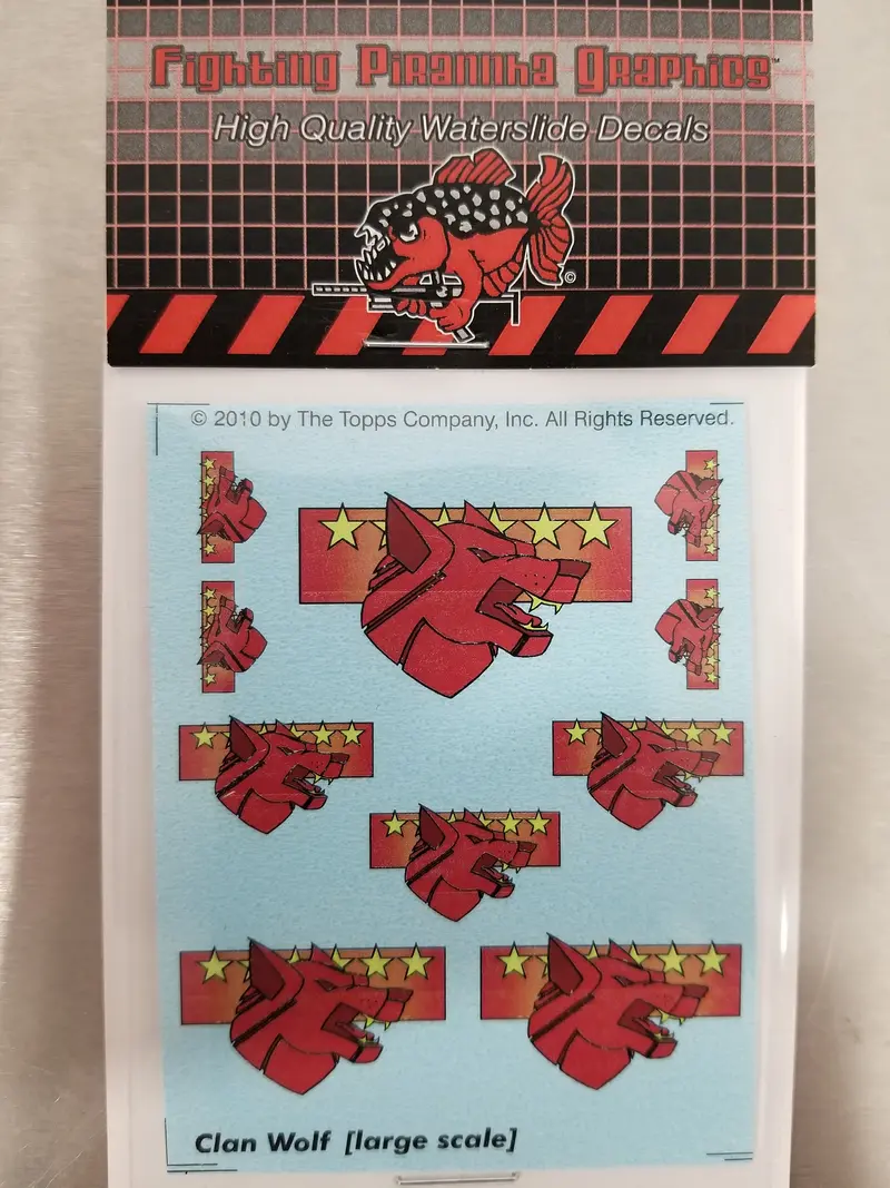Clan Wolf Decals- Large Scale 1