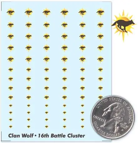 Clan Wolf In Exile - 16Th Wolf Guards Cluster Decals 1