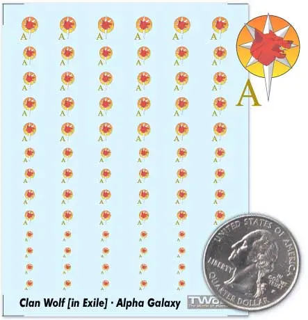 Clan Wolf In Exile - Alpha Galaxy Decals 1