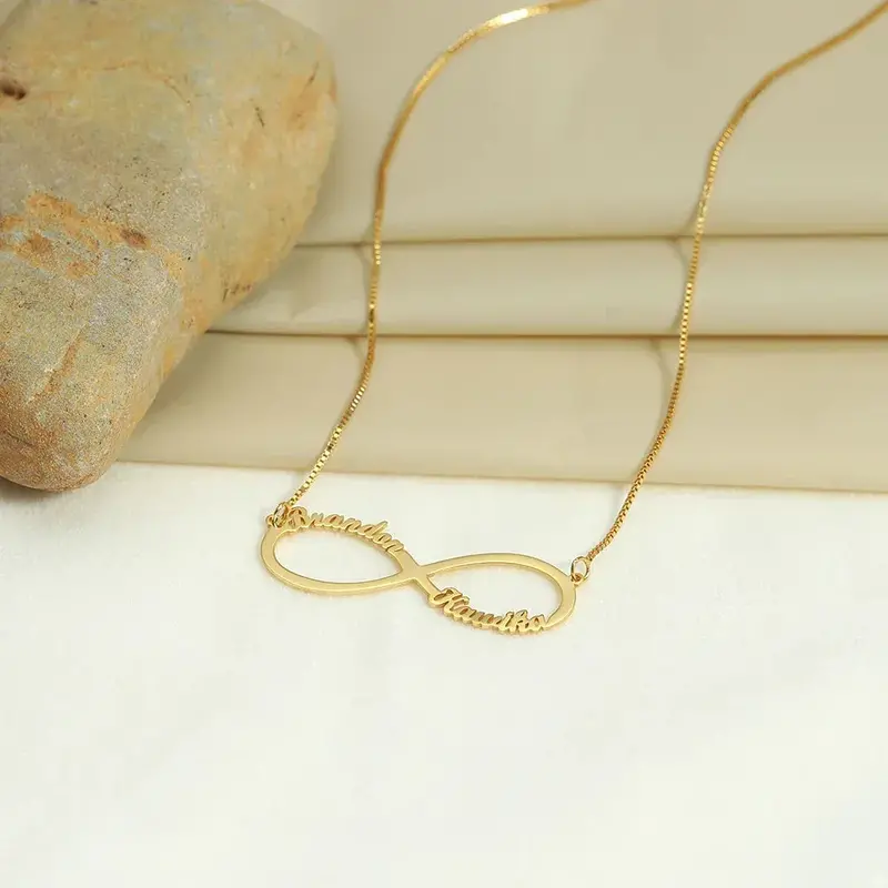 Classic Simple Infinity Design Customizable Name Design Versatile Necklace 1