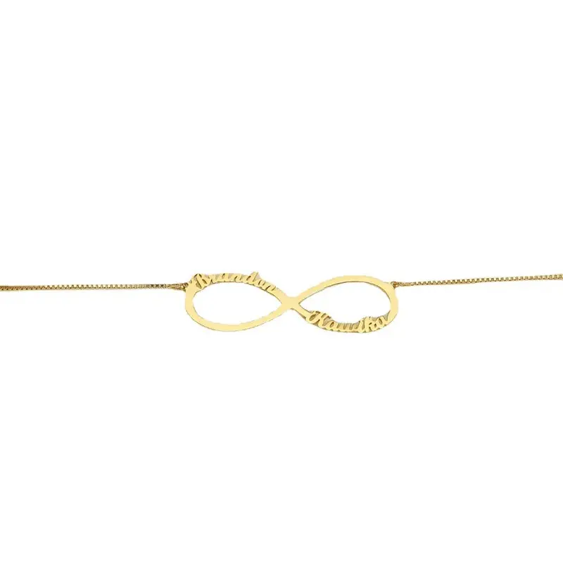 Classic Simple Infinity Design Customizable Name Design Versatile Necklace 2