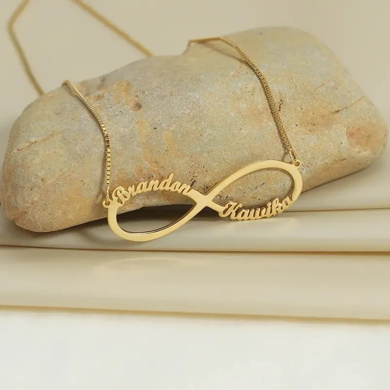 Classic Simple Infinity Design Customizable Name Design Versatile Necklace 4