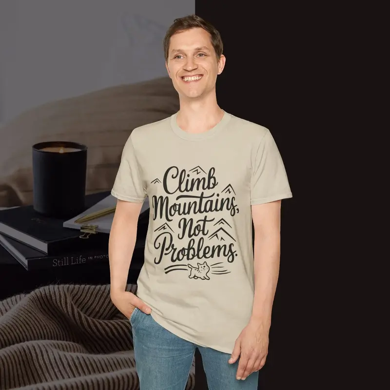 Climbing Mountain Cotton Men Tee 14