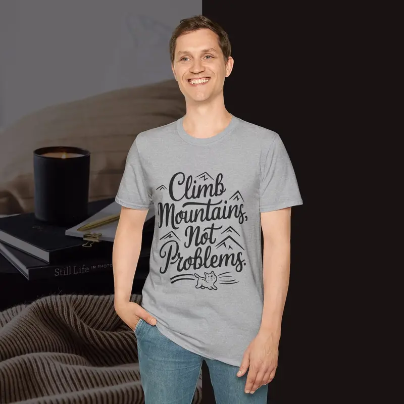Climbing Mountain Cotton Men Tee 15
