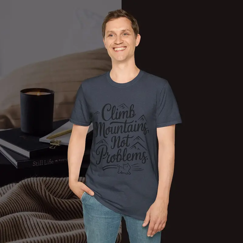 Climbing Mountain Cotton Men Tee 17