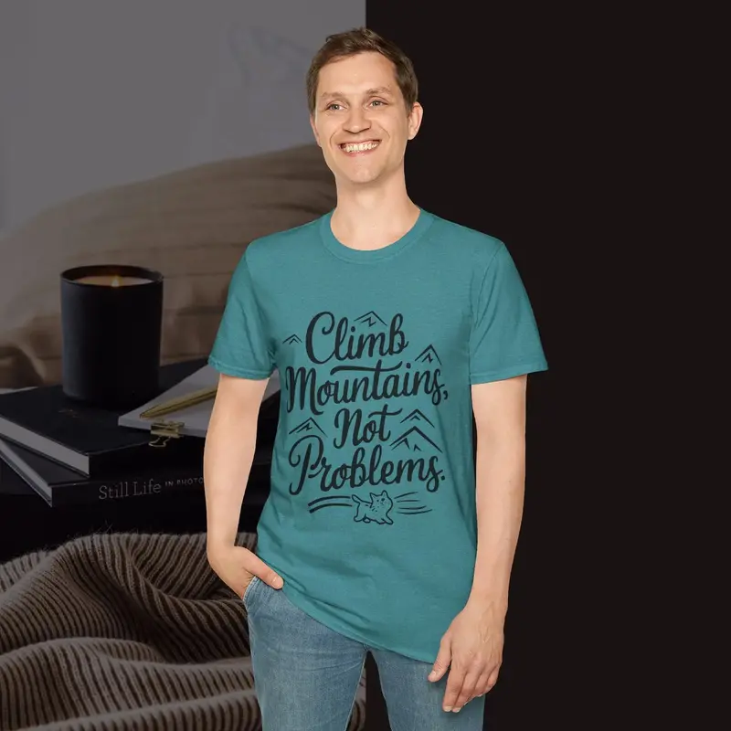 Climbing Mountain Cotton Men Tee 18