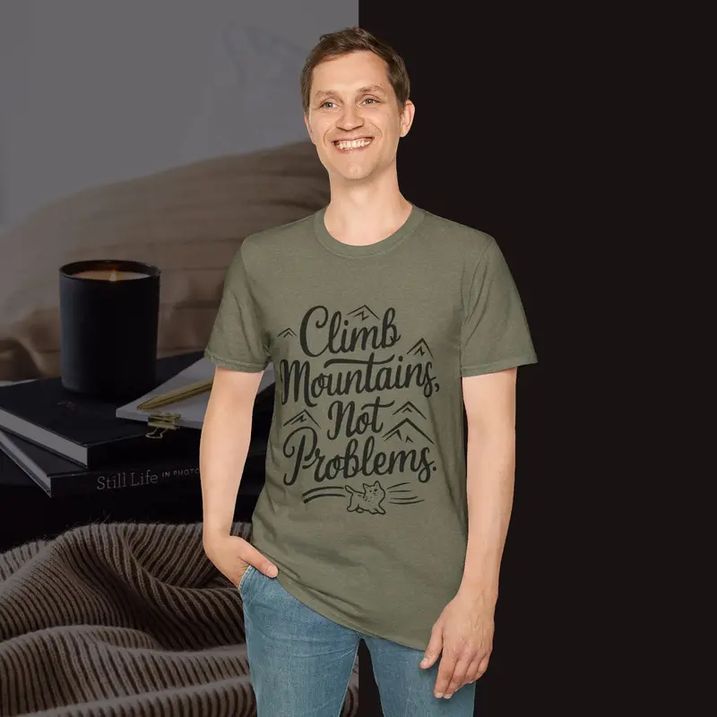 Climbing Mountain Cotton Men Tee 19