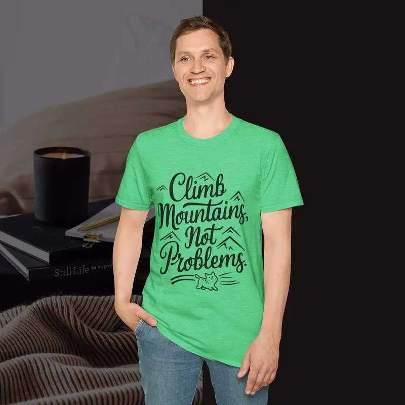 Climbing Mountain Cotton Men Tee 22