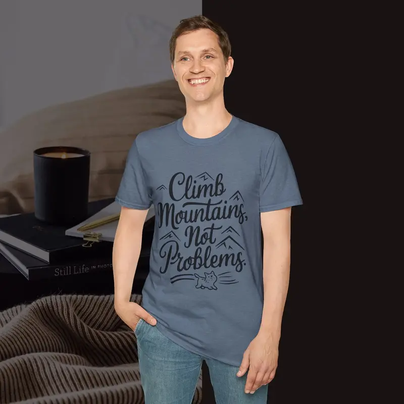 Climbing Mountain Cotton Men Tee 23