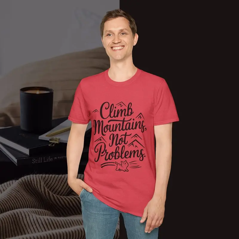 Climbing Mountain Cotton Men Tee 25