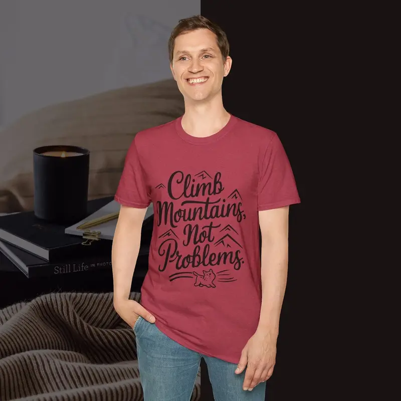 Climbing Mountain Cotton Men Tee 26
