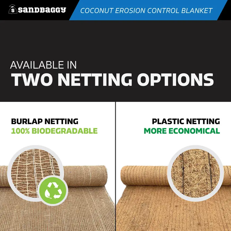 Coconut Blanket - Erosion Control (Biodegradable) - Steep Slopes (1:1) - Lasts 2-5 Yr (7.5 Ft X 120 Ft) 15