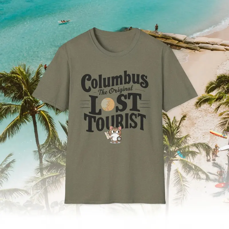 Columbus The Original Lost Tourist Cotton Men Tshirt 11