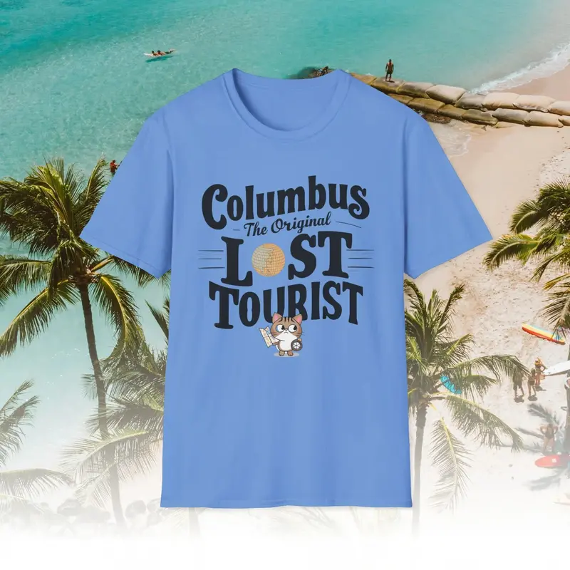 Columbus The Original Lost Tourist Cotton Men Tshirt 12