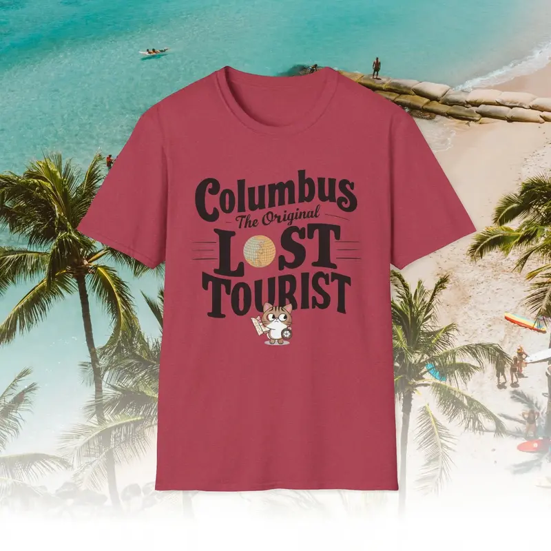 Columbus The Original Lost Tourist Cotton Men Tshirt 14
