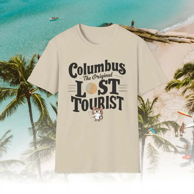 Columbus The Original Lost Tourist Cotton Men Tshirt 15