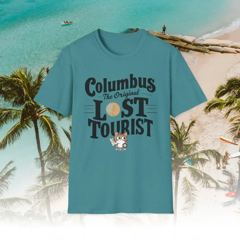 Columbus The Original Lost Tourist Cotton Men Tshirt 16
