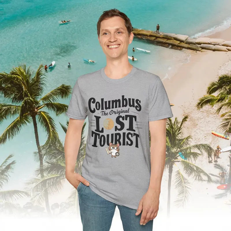 Columbus The Original Lost Tourist Cotton Men Tshirt 17