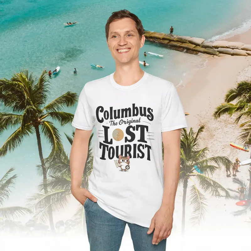 Columbus The Original Lost Tourist Cotton Men Tshirt 18