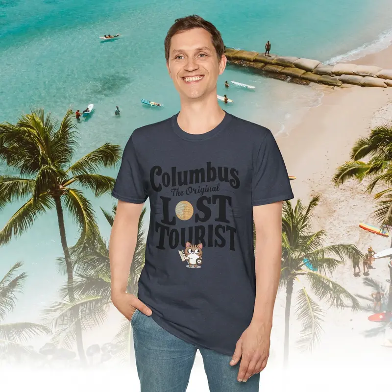 Columbus The Original Lost Tourist Cotton Men Tshirt 19
