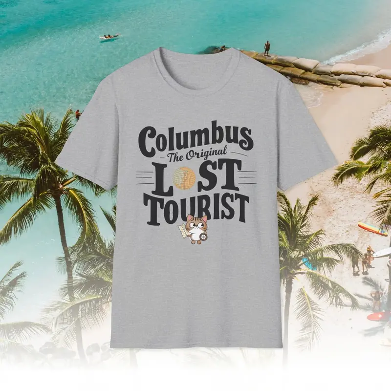 Columbus The Original Lost Tourist Cotton Men Tshirt 2
