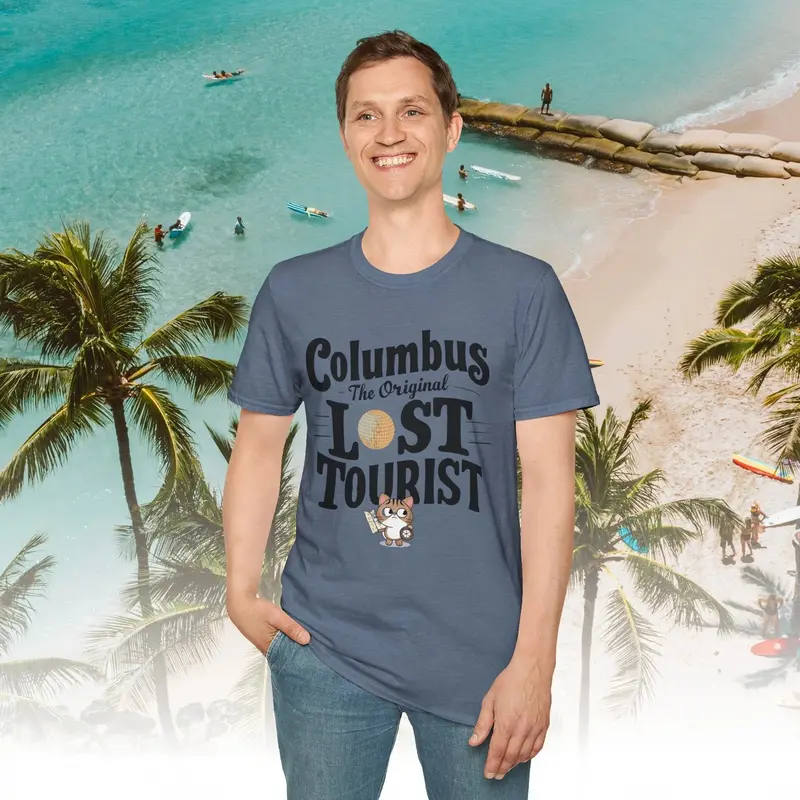 Columbus The Original Lost Tourist Cotton Men Tshirt 21