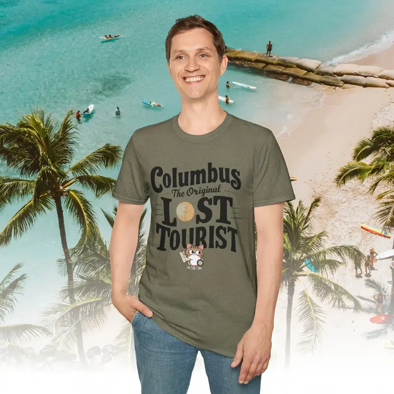 Columbus The Original Lost Tourist Cotton Men Tshirt 22