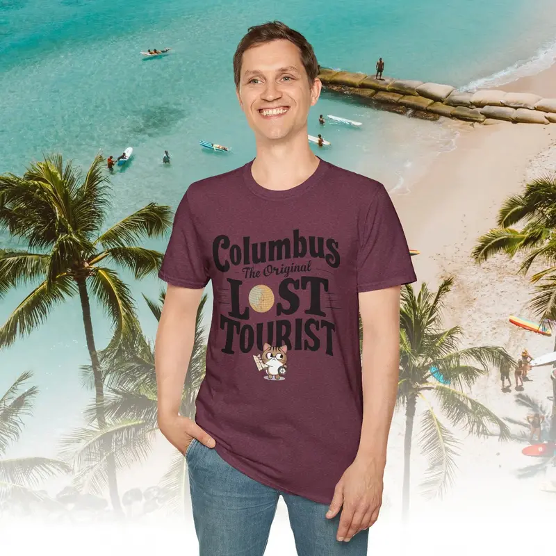 Columbus The Original Lost Tourist Cotton Men Tshirt 23
