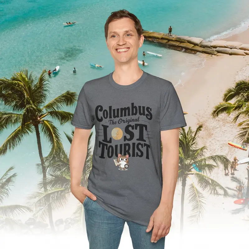 Columbus The Original Lost Tourist Cotton Men Tshirt 25