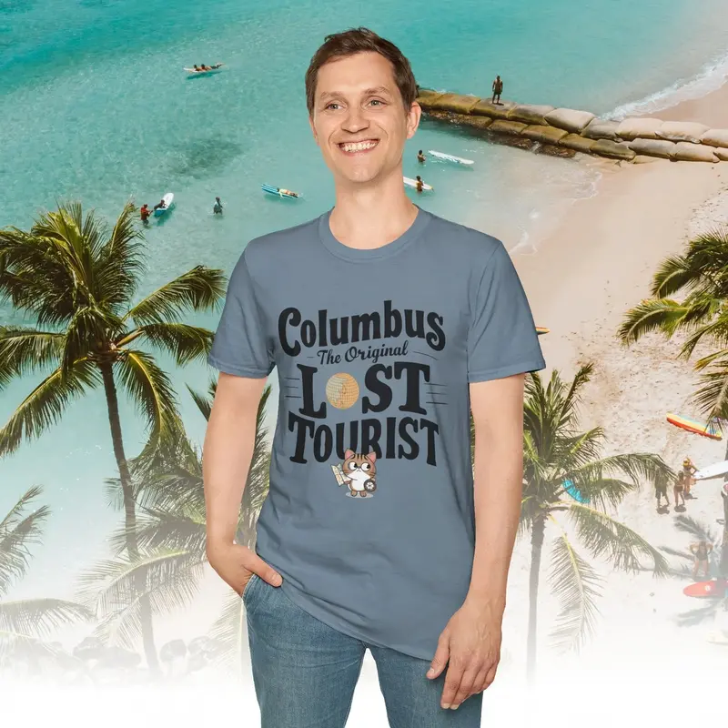 Columbus The Original Lost Tourist Cotton Men Tshirt 28