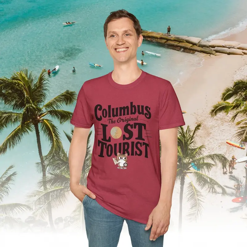 Columbus The Original Lost Tourist Cotton Men Tshirt 29