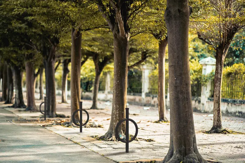 Commercial Post And Ring Bike Rack - In Ground (2 Bike Capacity) 12
