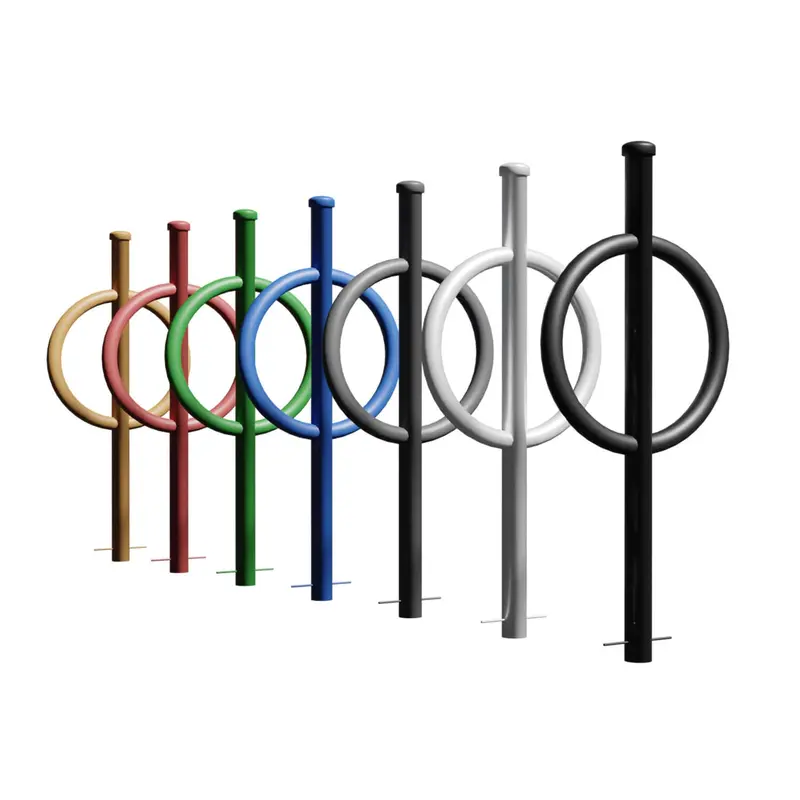 Commercial Post And Ring Bike Rack - In Ground (2 Bike Capacity) 18