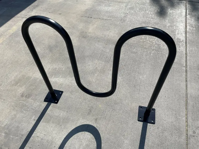 Commercial Wave Bike Racks - In Ground, Dual Loop - 5 Bike Capacity 13