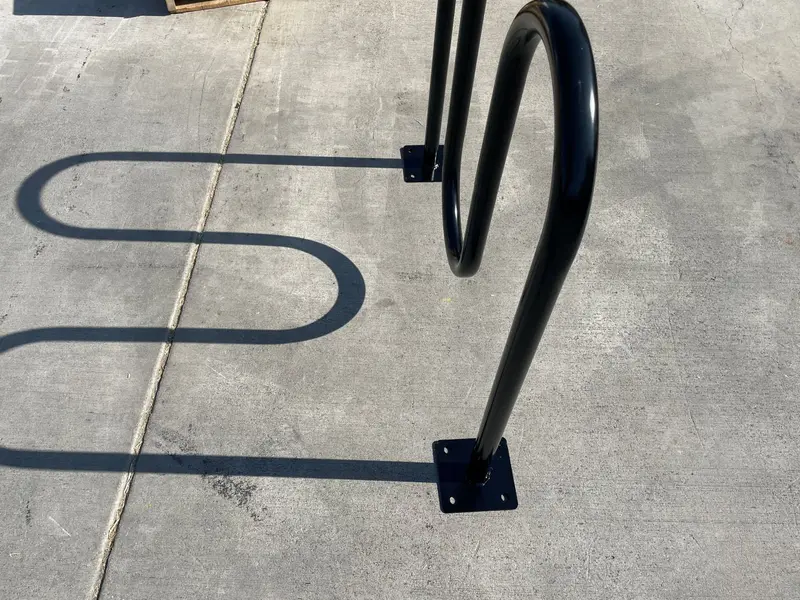 Commercial Wave Bike Racks - In Ground, Dual Loop - 5 Bike Capacity 14