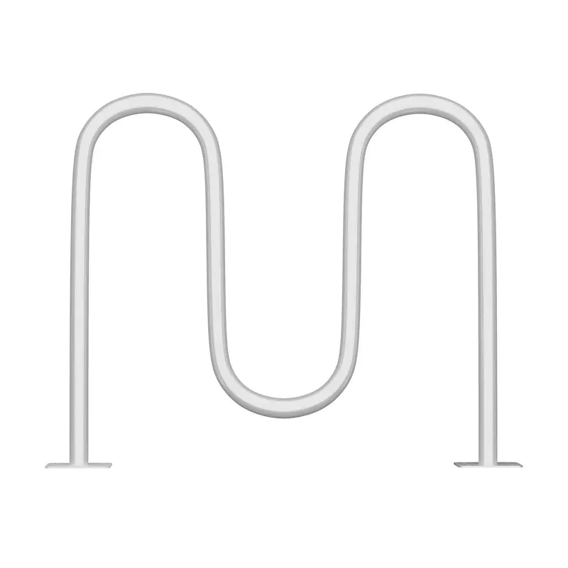 Commercial Wave Bike Racks - In Ground, Dual Loop - 5 Bike Capacity 17
