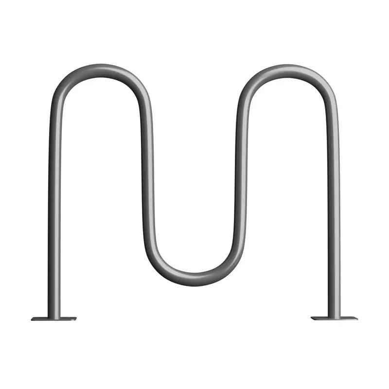 Commercial Wave Bike Racks - In Ground, Dual Loop - 5 Bike Capacity 18
