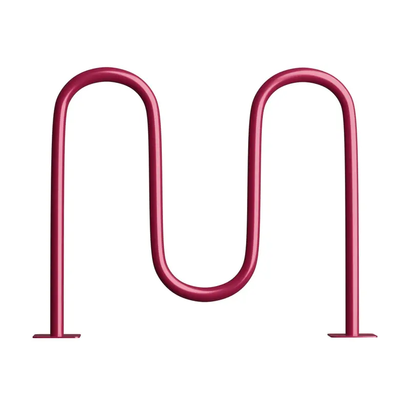 Commercial Wave Bike Racks - In Ground, Dual Loop - 5 Bike Capacity 19