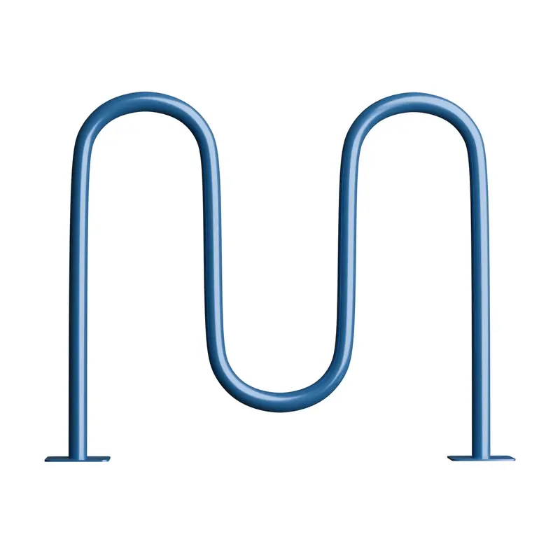 Commercial Wave Bike Racks - In Ground, Dual Loop - 5 Bike Capacity 20