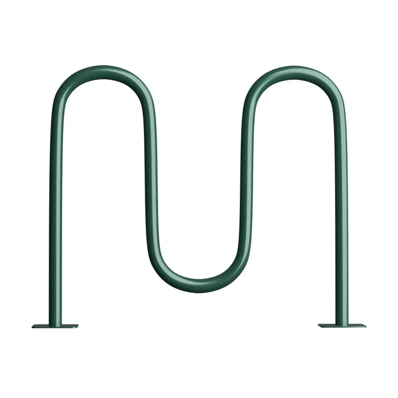 Commercial Wave Bike Racks - In Ground, Dual Loop - 5 Bike Capacity 21