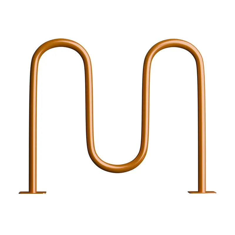 Commercial Wave Bike Racks - In Ground, Dual Loop - 5 Bike Capacity 22