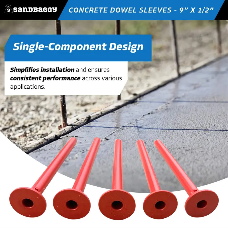 Concrete Dowel Sleeves - 9” X 1/2” (#4 Rebar Sleeve) 3