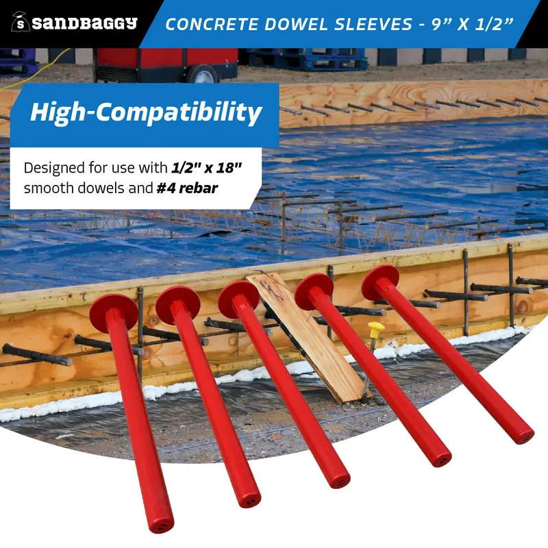 Concrete Dowel Sleeves - 9” X 1/2” (#4 Rebar Sleeve) 4