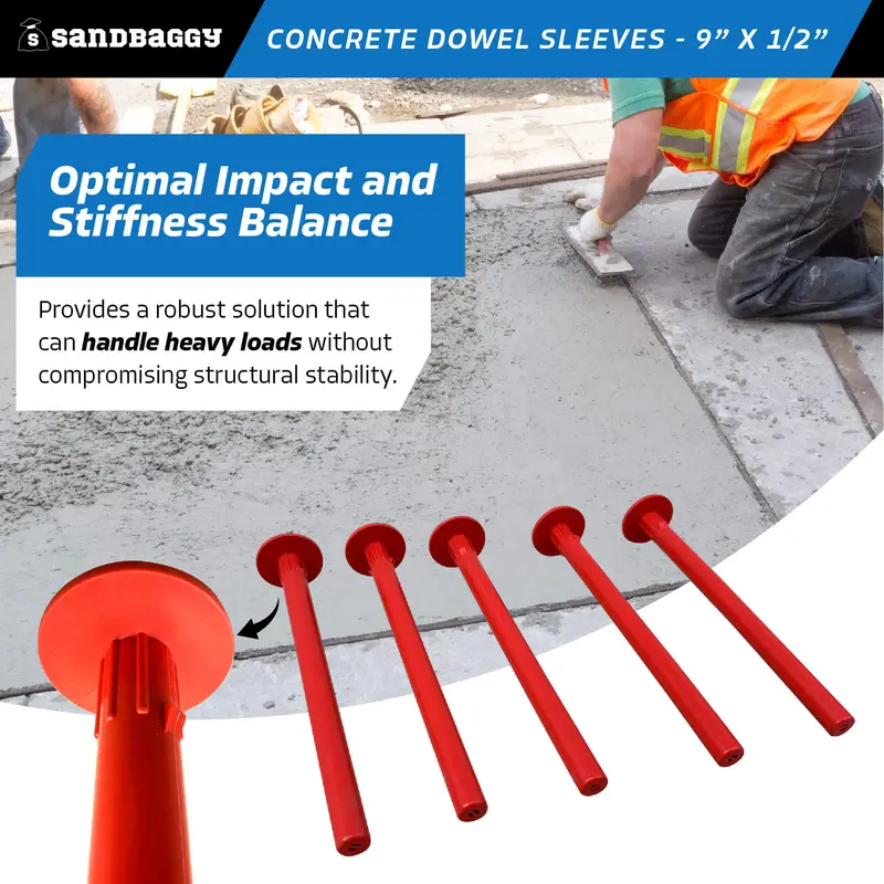 Concrete Dowel Sleeves - 9” X 1/2” (#4 Rebar Sleeve) 6