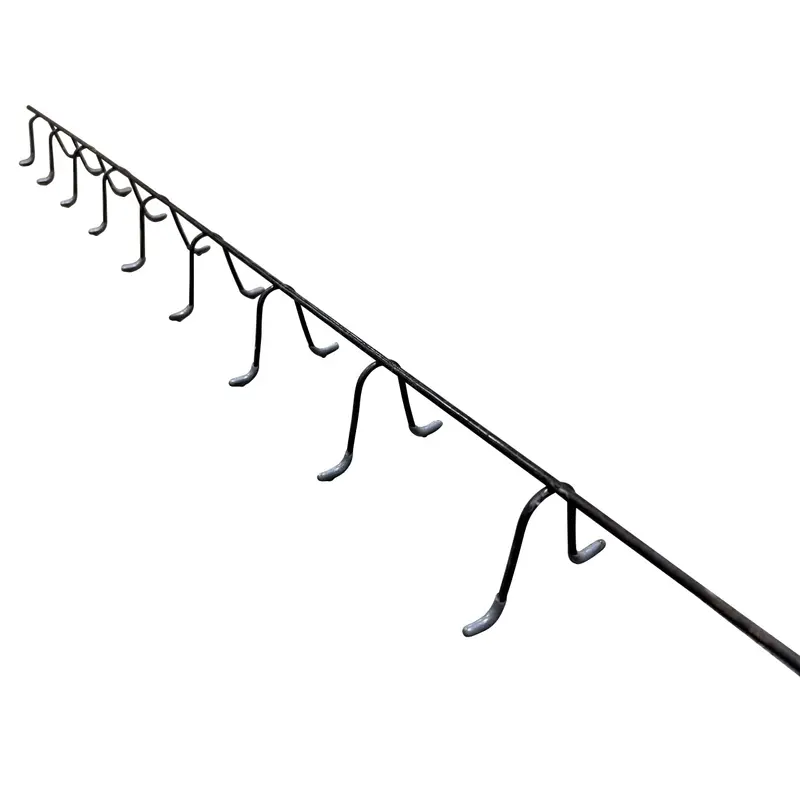 Concrete Plain Slab Bolster Upper With Gray Plastic Coated Legs - Continuous Rebar Chairs (5" X 5 Ft X 3") 1