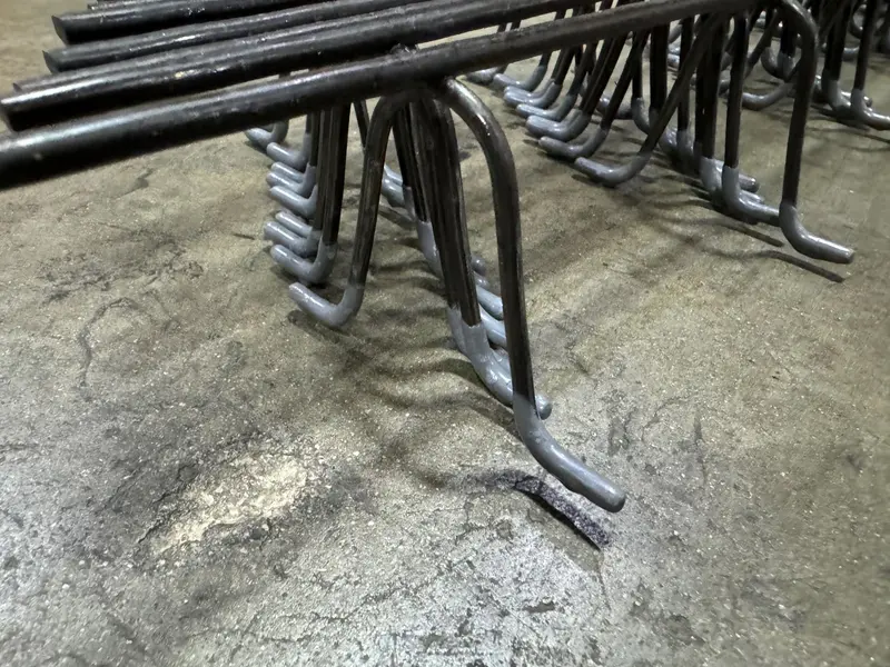 Concrete Plain Slab Bolster Upper With Gray Plastic Coated Legs - Continuous Rebar Chairs (5" X 5 Ft X 3") 11