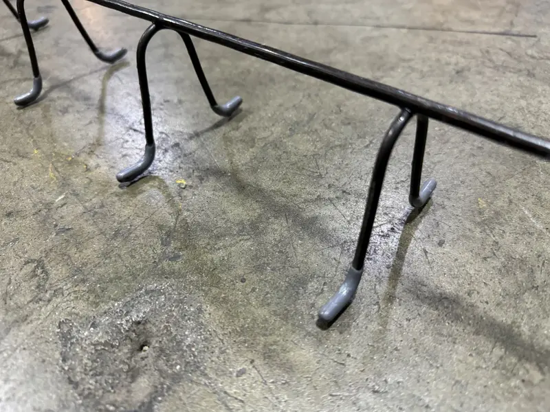 Concrete Plain Slab Bolster Upper With Gray Plastic Coated Legs - Continuous Rebar Chairs (5" X 5 Ft X 3") 9