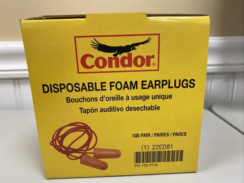 Condor Disposable Foam Ear Plug Npr32 Rated -100 Pairs 1