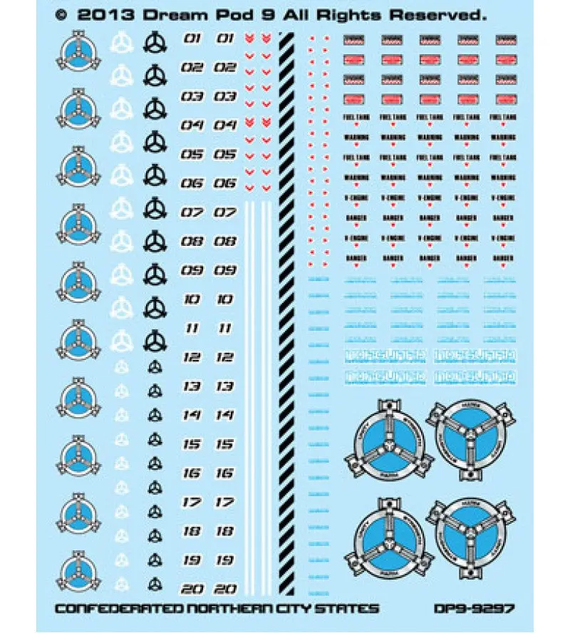 Confederated Northern City States (C.N.C.S.) Decals Pack 1